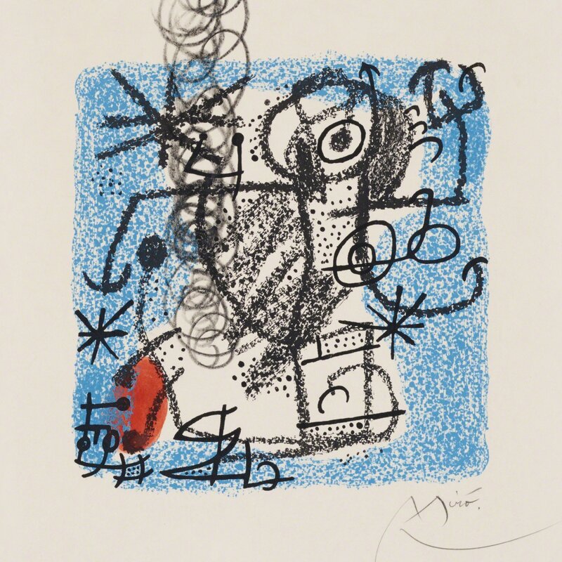 Joan Miró, ‘Les Essencies de la Terra (one plate)’, 1968, Mixed Media, Wax crayon over color lithograph on Japon nacré paper, Rago/Wright/LAMA/Toomey & Co.