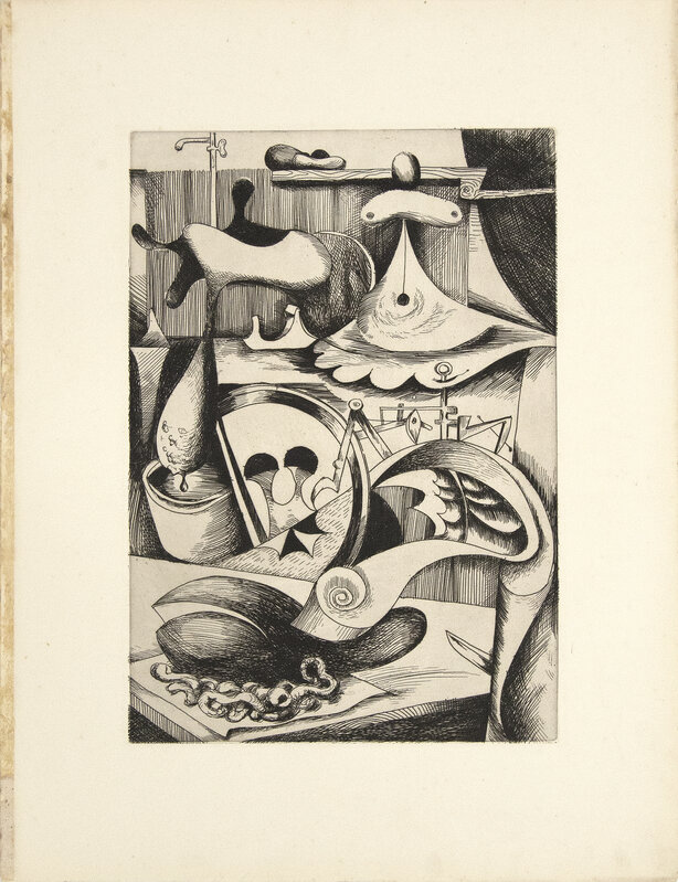 Kurt Seligmann, ‘L'Opere (the Patient), Les vagabondages héraldiques’, 1934, Print, Original etching, Heather James Fine Art Gallery Auction