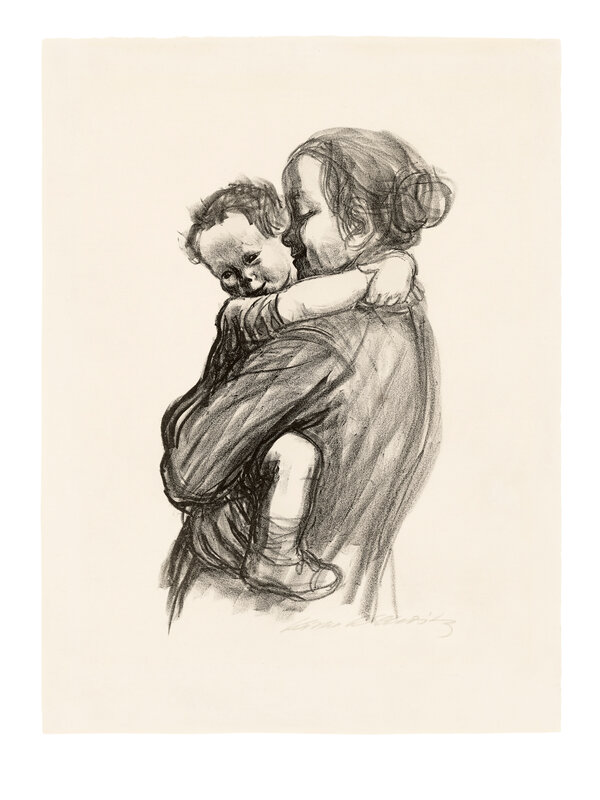 Käthe Kollwitz, ‘Mutter mit Jungen’, 1933, Print, Chalk lithograph on vellum, Ludorff