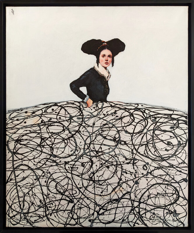 Alfredo Palmero, ‘Menina de Frente’, 2021, Painting, Oil on canvas, Lily Pad Galleries