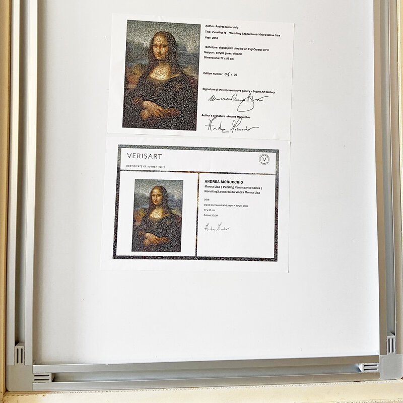 Andrea Morucchio, ‘Mona Lisa’, 2018, Print, Digital print ultraHD on Fuji Crystal DP II, acrylic glass, dibond, Bugno Art Gallery