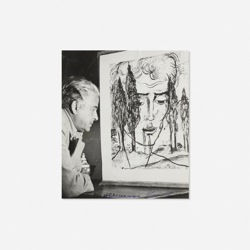 Germaine Krull, ‘Francis Picabia in his studio, Chateau de Mai, Mougins’, c. 1935, Photography, Gelatin silver print, Rago/Wright/LAMA/Toomey & Co.
