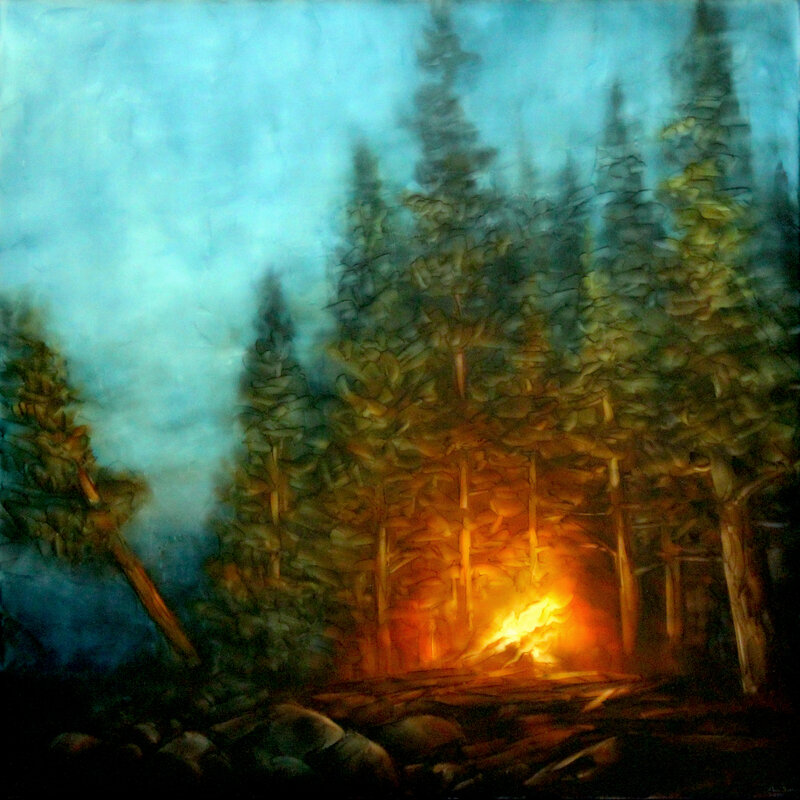 Brian Sostrom, ‘Fall to Fire’, 2020, Painting, Acrylic, Abend Gallery