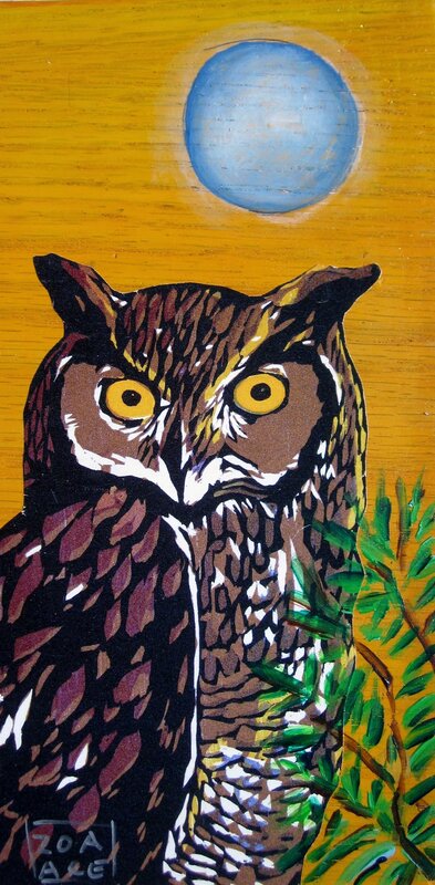 Zoa Ace, ‘Night Owl’, 2016, Mixed Media, Collage, Abend Gallery