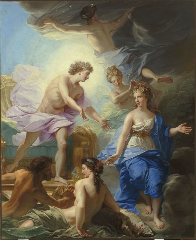 Jean Baptiste Zhuvene, ‘Apollon et Thetys (Apollo and Thetis)’, 18th century, Painting, Château de Versailles