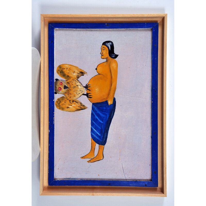 ‘Quatre enseignes de médecine traditionnelle’, Painting, Plated against painted American box, PIASA