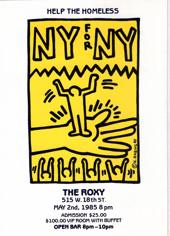 Keith Haring, ‘Keith Haring illustrated 1985 announcement (Keith Haring 'NY for NY')’, 1985, Ephemera or Merchandise, Off-set print, Lot 180 Gallery