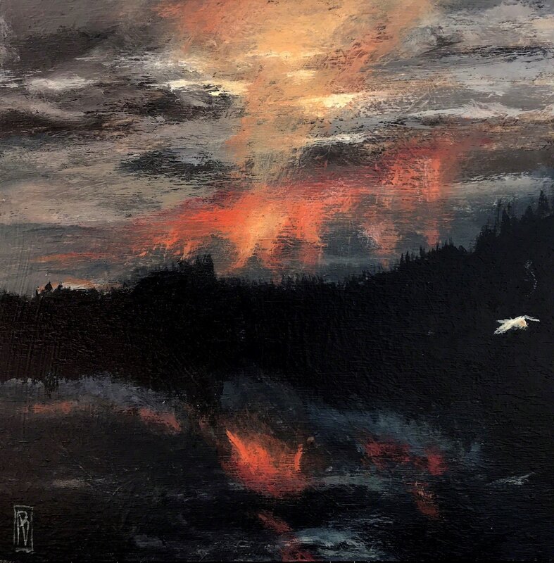 Adam Burke, ‘Hagg Lake’, 2019, Painting, Acrylic on panel, Abend Gallery
