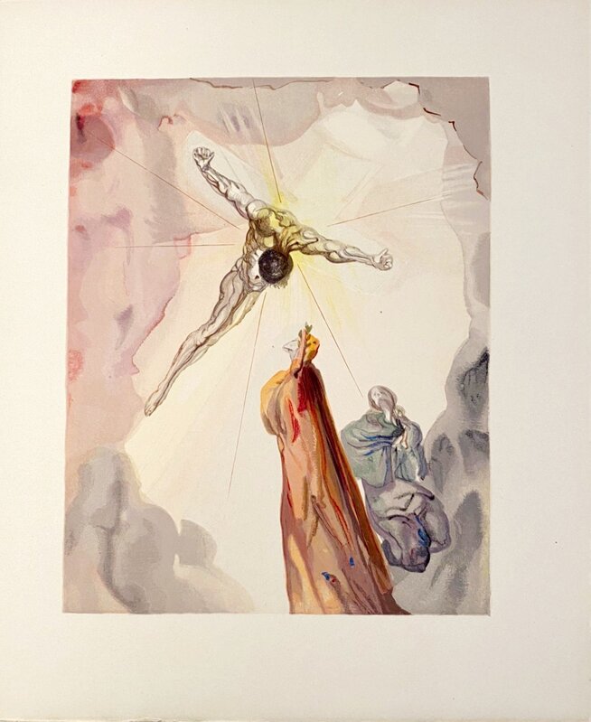 Salvador Dalí, ‘La Divine Comédie - Paradis 14 - L'apparition du Christ’, 1963, Print, Original wood engraving on BFK Rives paper, Samhart Gallery