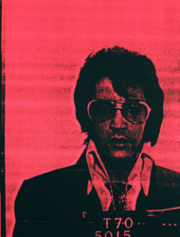 Russell Young, ‘Elvis’, 2001, Photography, Pink and Black, Hand Pulled Screen print on Linen w/ Diamond Dust, ZK Gallery