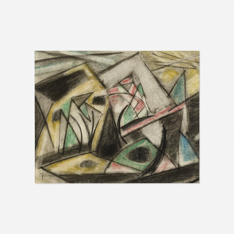 Joseph Meierhans, ‘Untitled’, Drawing, Collage or other Work on Paper, Charcoal and pastel on paper, Rago/Wright/LAMA/Toomey & Co.