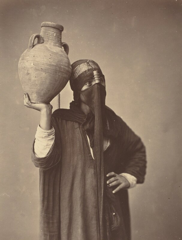 Félix Bonfils, ‘Porteuse d'eau au Caire [Water Carrier in Cairo]’, ca. 1870, Photography, Albumen print from collodion negative, National Gallery of Art, Washington, D.C.