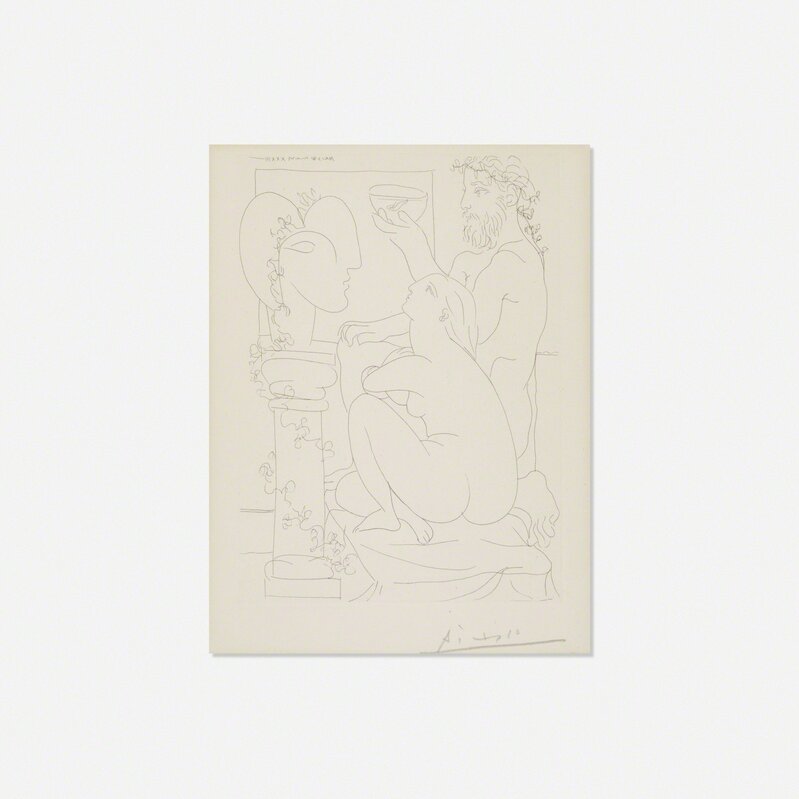 Pablo Picasso, ‘Sculpteur avec Coupe et Modee accroupi from La Suite Vollard’, 1933, Print, Etching on Montval laid paper, Rago/Wright/LAMA