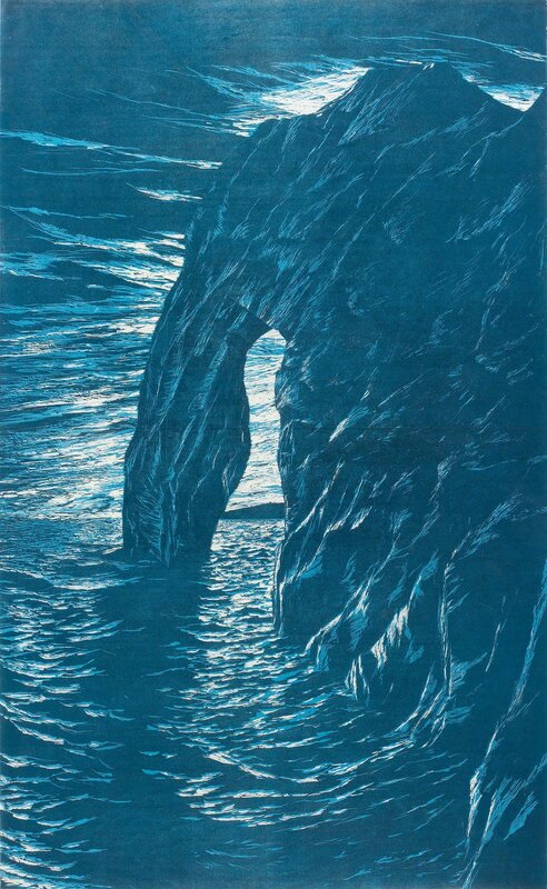Emma Stibbon, ‘Durdle Door’, 1999, Print, Woodcut on Japanese paper, Rabley Gallery 