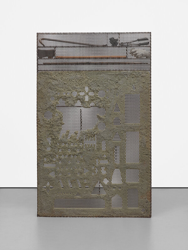 Nick van Woert, ‘Glass House’, 2011, Sculpture, Expanded steel, cast glass spheres, crowbar, rebar, axe, plaster hand, bolt cutters, coal slag, urethane, steel, Phillips