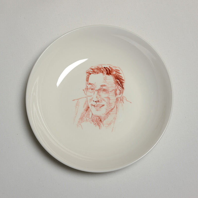 Chow Chun Fai 周俊輝, ‘Election, “Eat the Spoon too", Dish 3’, 2021, Sculpture, Porcelain, Karin Weber Gallery