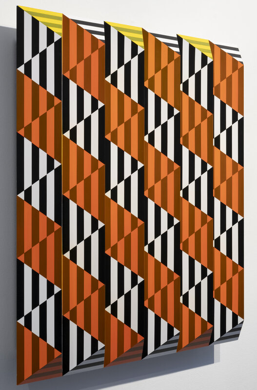Roland Helmer, ‘Gelb, orange, schwarz, weiß’, 2020, Painting, Acrylic on wood color relief, Heitsch Gallery