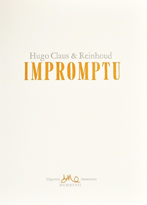 Reinhoud, ‘Impromptu’, 1997, Print, Portfolio comprising poems by Claus and 8 coloured etchings by Reinhoud, 7 of them signed and one on the justification, Millon Belgium