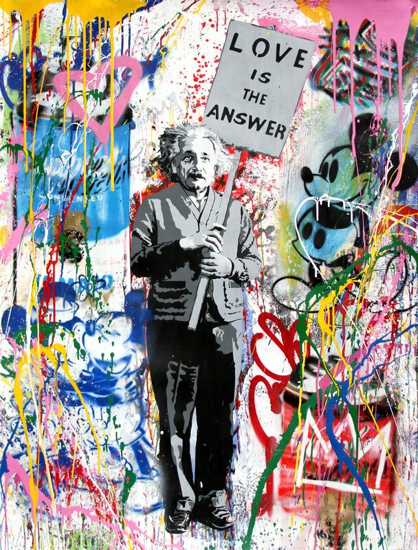 Mr. Brainwash, ‘Einstein’, 2017, Mixed Media, Silk Screen & Mixed Media on paper, Perry J. Cohen Foundation Benefit Auction