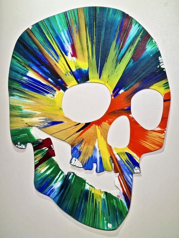 Damien Hirst, ‘Skull Spin Painting’, 2009, Painting, Acrylic on paper, Artsy x Capsule Auctions
