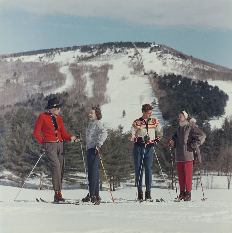 Slim Aarons, ‘Skiing In New Hampshire’, 1955, Photography, C print, IFAC Arts