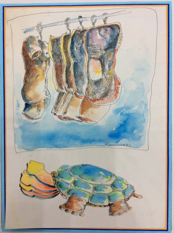 Abraham Ramírez, ‘Turtle ’, ca. 2009, Drawing, Collage or other Work on Paper, Oil on paper, Peimbert Art