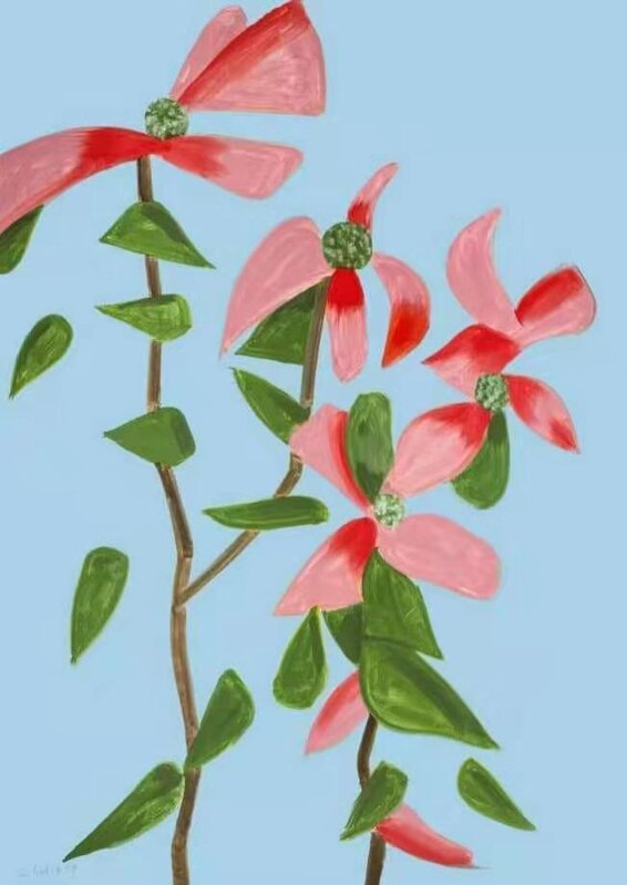 Alex Katz, ‘Red Dogwood 2’, 2021, Print, Archival Pigment Inks, 慈艺 Grace Collection Gallery