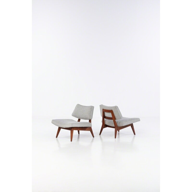 Jens Risom, ‘Pair of Easy Chairs’, 1957, Design/Decorative Art, Noyer et tissu, PIASA