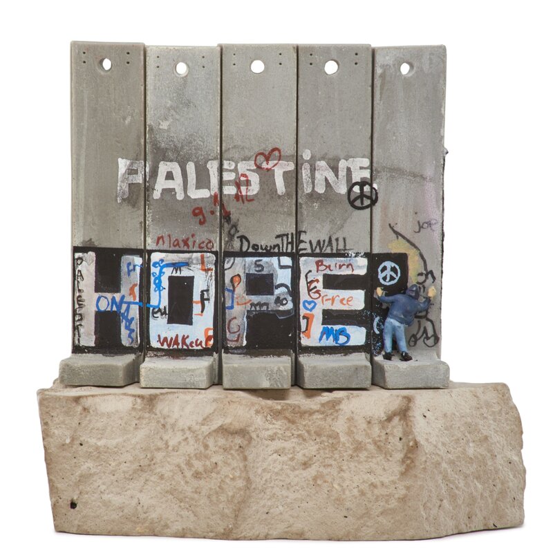 Banksy, ‘Walled - Off Hotel Souvenir Wall Section (Hope)’, 2017, Sculpture, Hand painted resin on remnant of the Israeli West Bank barrier wall, Rago/Wright/LAMA