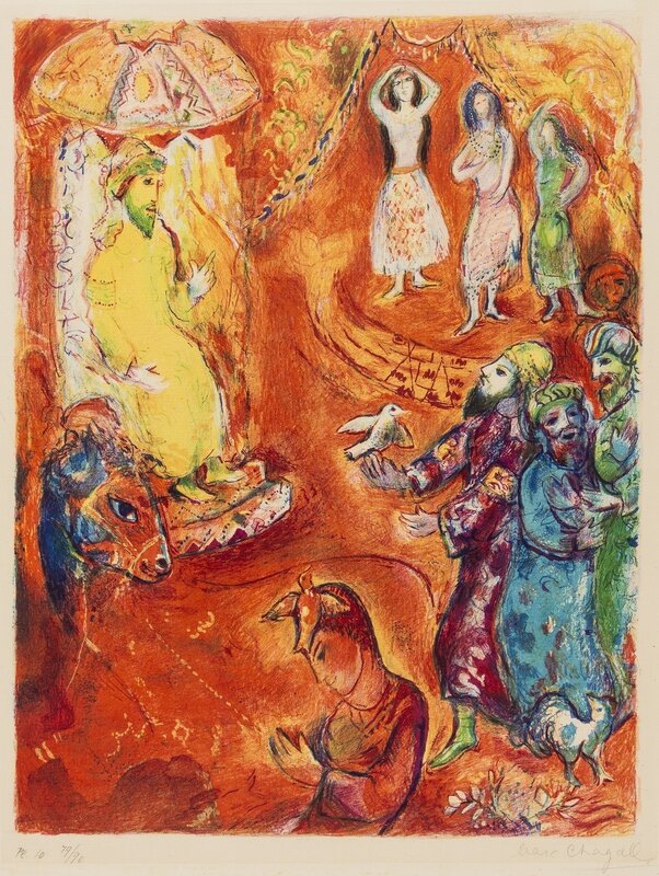Marc Chagall, ‘Now the King Loved Science and Geometry (Mourlot 45)’, 1948, Print, Lithograph printed in colours, Forum Auctions