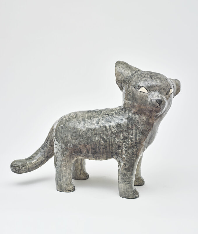 Clémentine de Chabaneix, ‘Big gray cat’, 2020, Sculpture, Glazed ceramic, Antonine Catzéflis
