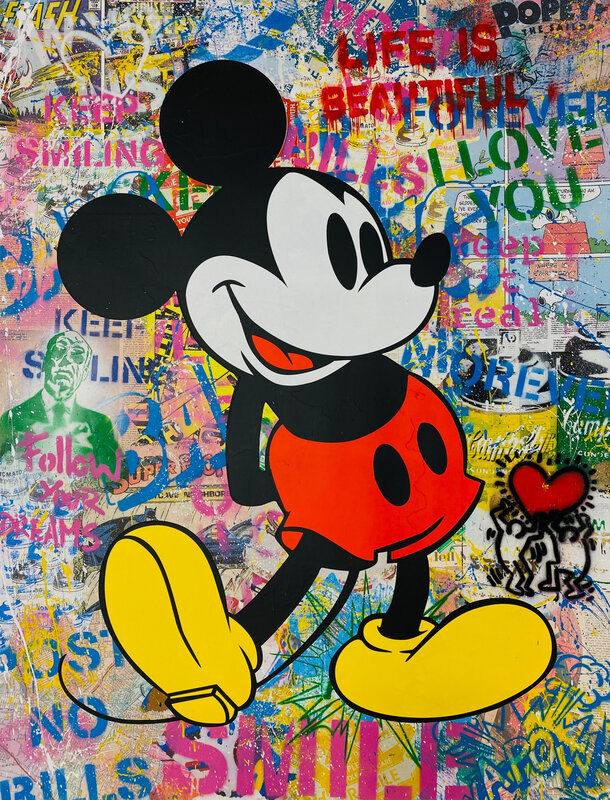 Mr. Brainwash, ‘Mickey’, 2020, Painting, Mixed Media, ZK Gallery