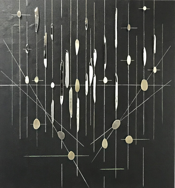 Carolina Sardi, ‘Back to Black’, 2017, Mixed Media, Plated steel over painted wall, Pan American Art Projects