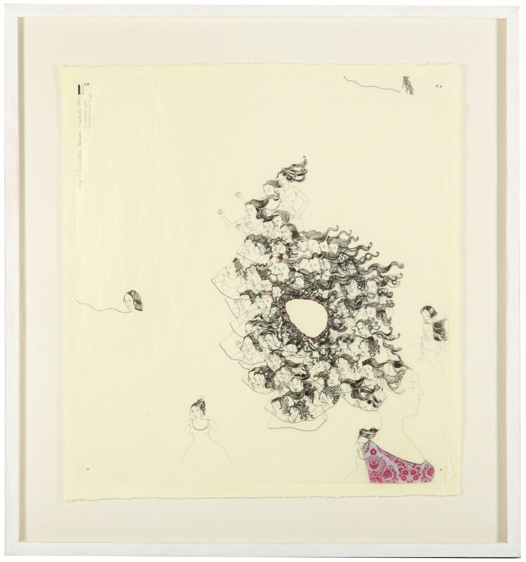 Delphine Lebourgeois, ‘Army Of Brides’, 2007, Pen And Textile On Paper, Chiswick Auctions