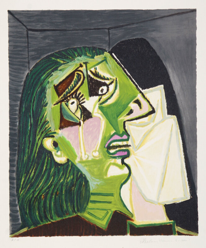 Pablo Picasso, ‘Femme au Mouchoir’, 1973-originally 1937, Print, Lithograph on Arches Paper, RoGallery