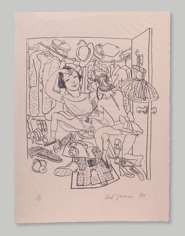 Red Grooms, ‘Rosie's Closet’, 1979, Print, Lithograph, Vermillion Editions Limited