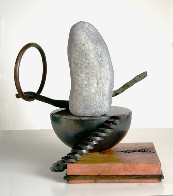 Luc Fiedler, ‘Stairway’, Sculpture, Cast bronze, steel, wood, stone and polished red granite, Zenith Gallery