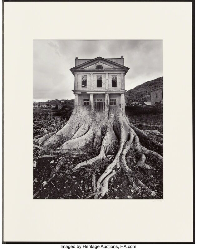 Jerry Uelsmann, ‘Untitled (House and roots)’, 1982, Photography, Gelatin silver, Heritage Auctions