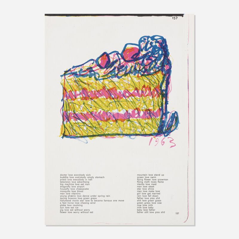 Claes Oldenburg, ‘Untitled (from the One Cent Life portfolio)’, 1964, Print, Lithograph in colors and letterpress, Rago/Wright/LAMA/Toomey & Co.