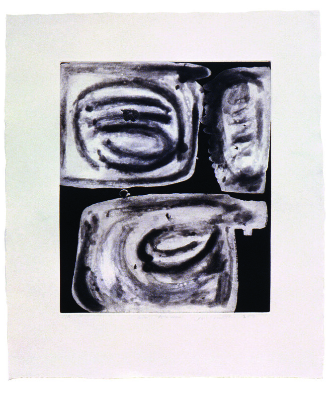 Robert Blackburn, ‘Sunday Afternoon’, 2000, Print, Etching on pulp-stenciled handmade paper, Dieu Donné
