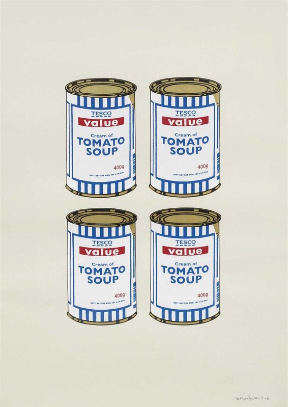 Banksy, ‘Four Soup Cans (Cream)’, 2006, Print, Screen print in colours on 250mg cartridge paper, Tate Ward Auctions