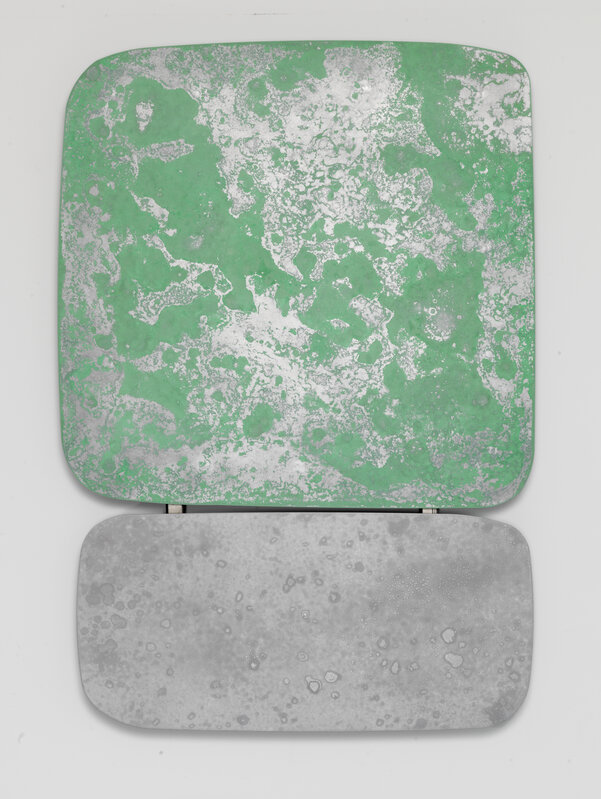 Nick Moss, ‘Some kinda green over some kinda grey’, 2019, Painting, Steel canvas, patina, matte clear finish, Leila Heller Gallery