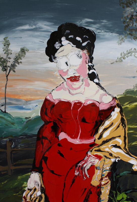 Mary Ronayne, ‘Jane of the Valley’, 2021, Painting, Enamel on wood panel, HOFA Gallery (House of Fine Art)