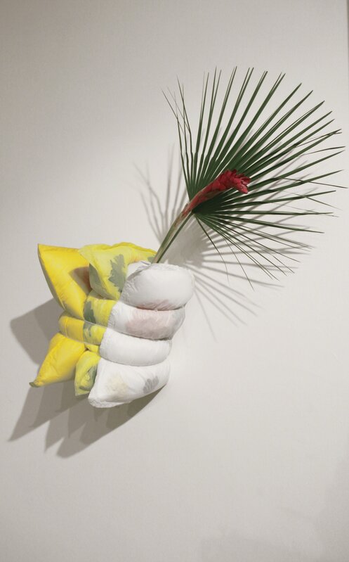 Andrea Anastasio, ‘Giubbotto #2’, 2014, Design/Decorative Art, Porcelain vase with pillow in technical fabric with floral intrusion, Luisa Delle Piane