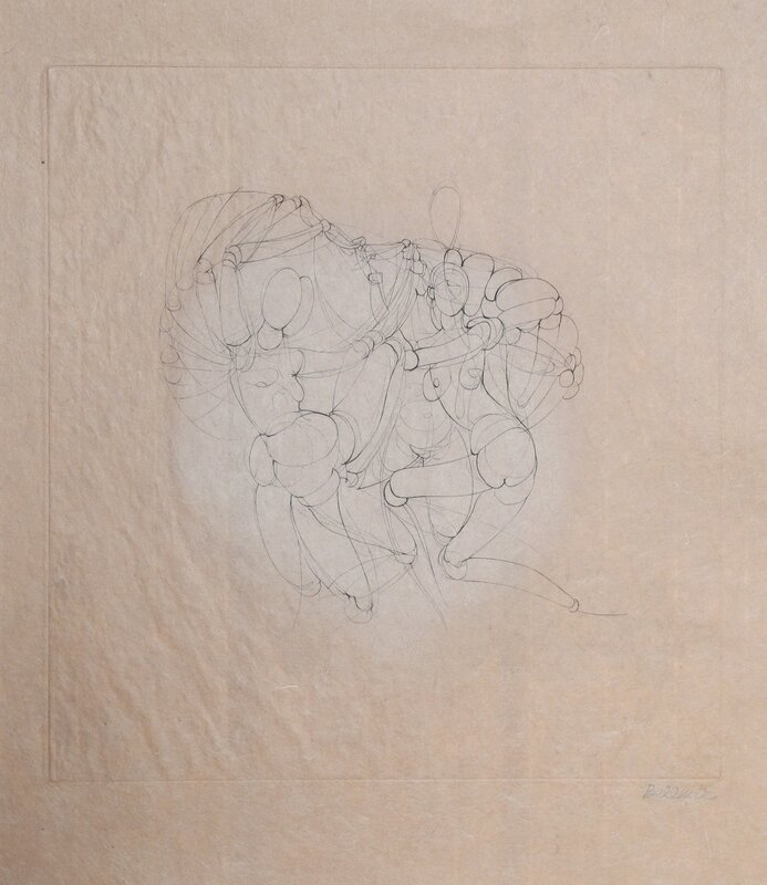 Hans Bellmer, ‘VIII from Les Marionnettes’, 1969, Print, Hand-colored Drypoint Etching on Rice Paper, RoGallery