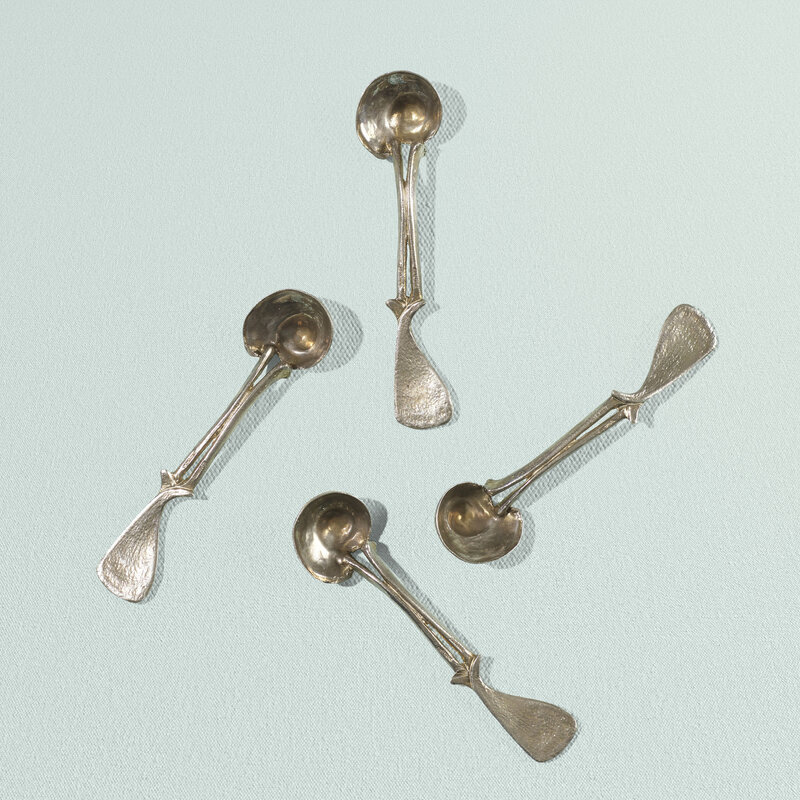 Claude Lalanne, ‘Escargot spoons, set of four’, 1991, Design/Decorative Art, Silverplate, Rago/Wright/LAMA/Toomey & Co.