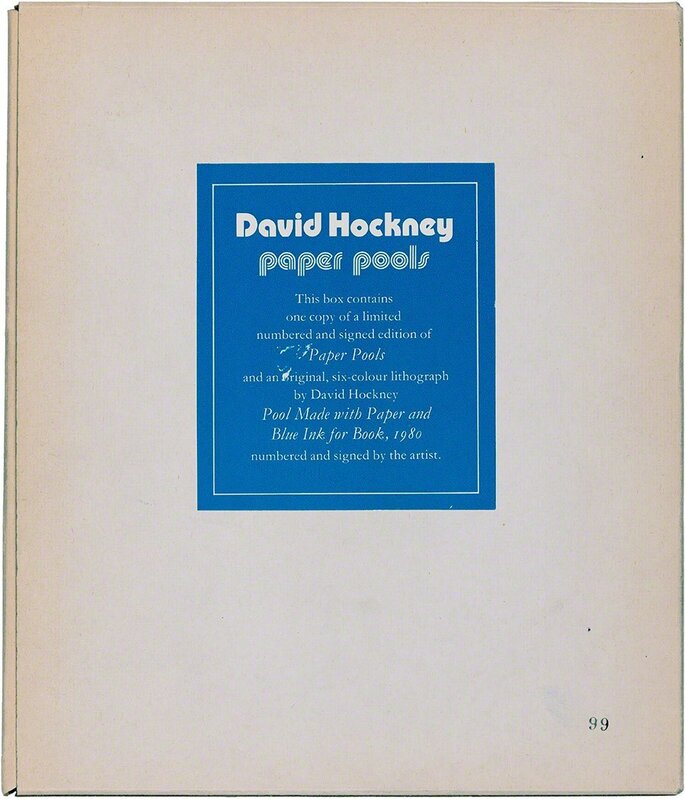 David Hockney, ‘Pool Made With Paper And Blue Ink For Book (Tyler Graphics 269; M.C.A.T. 234)’, 1980, Print, Color lithograph, on Arches Cover paper, Doyle