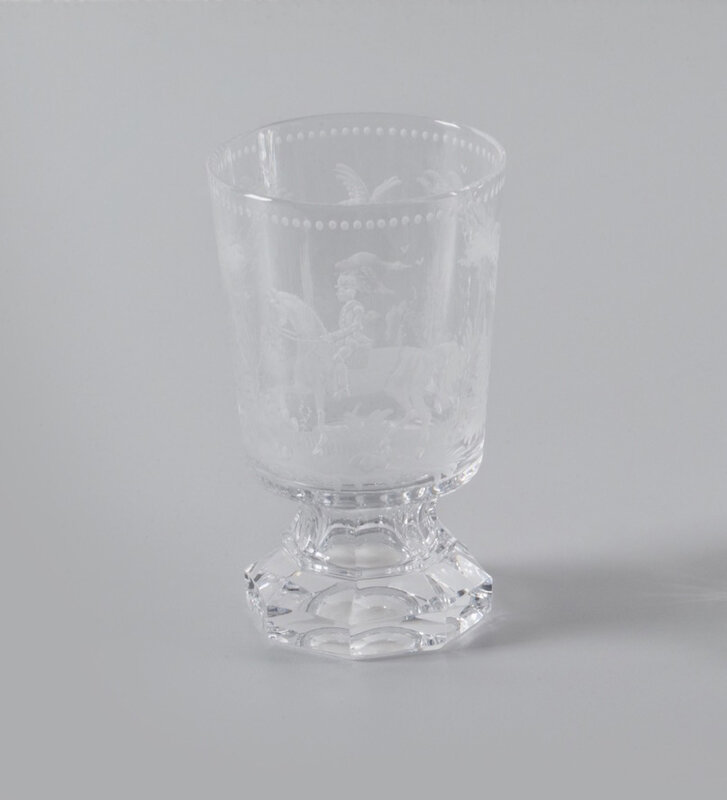 Franz Pohl (Attr.), ‘Chalice’, ca. 1850-1930, Design/Decorative Art, Transparent hand-ground crystal, engraved., Finarte