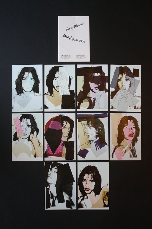 Andy Warhol, ‘Mick Jagger - Set of 10 postcards’, 1975, Print, Postcards, Lougher Contemporary Gallery Auction