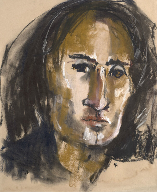 Eva Aldbrook, ‘Portrait of Arnold Wesker’, ca. 1950, Drawing, Collage or other Work on Paper, Pastel on paper, Ben Uri Gallery and Museum 